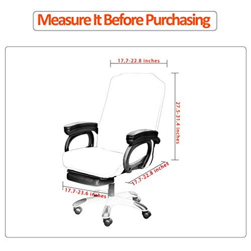 SARAFLORA Office Chair Cover- Large, Silver Grey- Removable Computer Chair Cover for Office Chair with Zipper for Universal Rotating Chair Desk Chair Cover Chair Seat Washable Protector for Pet - color: Silver Grey, size: Large | 1PCS