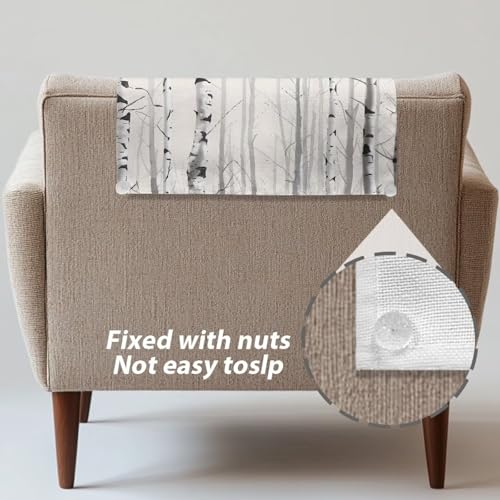 Christmas Cardinal Birds Sofa Headrest Covers Recliner Headrest Protector Cover Couch Back Covers Non Slip Lounge Chair Furniture Protector for Living Room