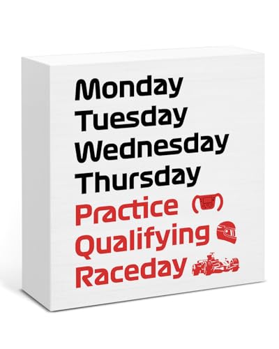 Race Car Formula 1 Sign - F1 Racecar Racing Home Room Decor for Boys, Racing Lover Gifts for Women Men - color: Monday