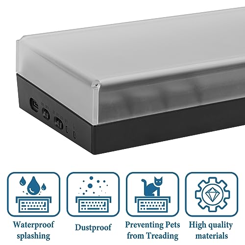 GEEKRIA Premium Acrylic Keyboard Dust Cover for 60% Compact 61 Keys Keyboard Compatible with RK Royal KLUDGE RK61, Razer Huntsman Mini 60% Gaming Keyboard - style: Frosted
