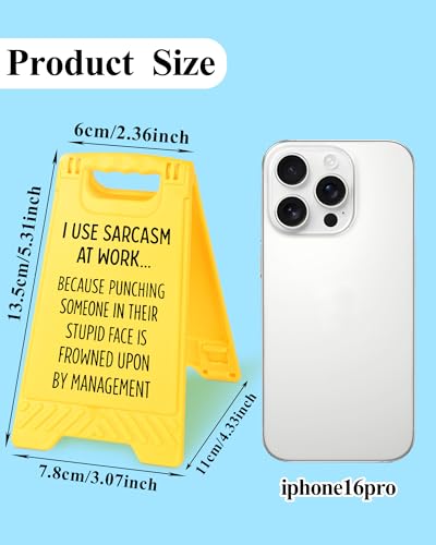 Funny Office Desk Decor, Use Sarcasm Work Punching Mini Desk Sign | Use Sarcasm Work Punching Sign, Coworker Desk Sign, Work Humor Decor, Mini Desk Sign - style: Use Sarcasm At Work