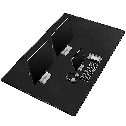 Mydours 55"x28" Extra Large Desk Mat - Full Desk Blotter Pad, Desktop Computer Desk Mat, Waterproof Desk Protector Mat, Large Mouse Pad for Desk for Writing, Workspace, Home and Office (Black) - color: Black, size: 55.1" x 27.6"