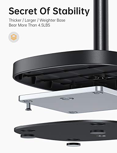 LISEN Cell Phone Stand Adjustable Phone Holer for Desk, Computer Office Desk Accessories for iPhone 16 Holder Women Kitchen Essentials Fits Switch Kindle iPads Tablet 4-10in (Full Black) - color: Full Black