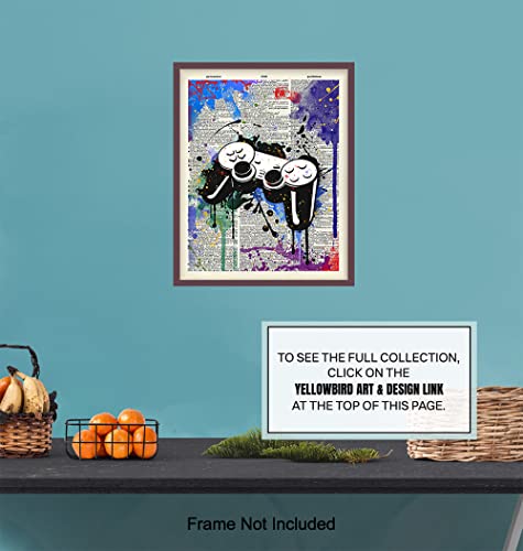 Remote Control Wall Decor - Gaming Graffiti Art - Street Art Poster Print for Game Room, Dorm, Bar, Boys Room, Bedroom - Gift for Gamers, Xbox, PS4, Playstation, Video Game, Arcade Fans, Men, Teens - size: 8"L x 10"W