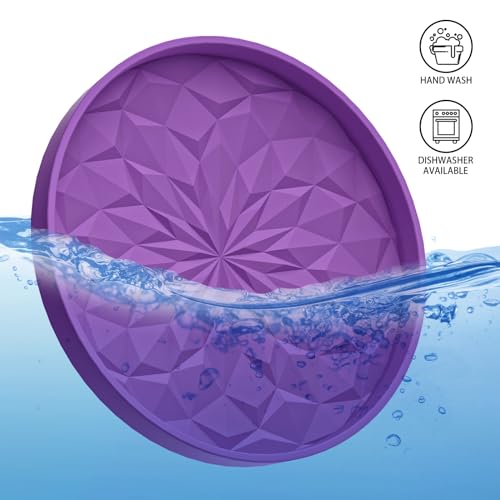 ME.FAN Car Coasters for Cup Holders [4 Pack] - 2.75In Silicone Auto Mug Mats - Universal Non-Slip Recessed Car Interior AccessoriesDeep Purple - color: 4pack-deep Purple