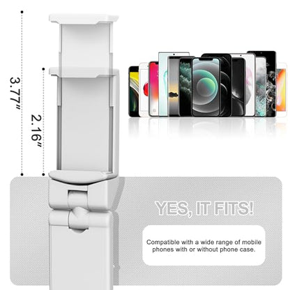 Perilogics Airplane Phone Holder Mount Universal in Flight Hands Free Viewing with Multi-Directional Dual 360 Degree Rotation (White) - color: White