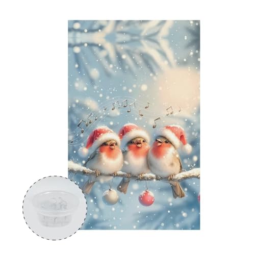Christmas Bird Headrest Cover for Recliner Chair Recliner Armrest Cover Soft Breathable Sofa Headrest Covers Non Slip Headrests Slipcovers Lounge Chair Headrests Protector - color: Christmas Bird