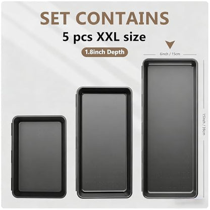 A-LuGei【XX-Large Size【5 Pcs】 Tool Box Organizer Tray Divider【Single Size】 Desk Drawer Organizer Bin, Garage Organization and Storage Toolbox for Rolling Tool Chest Cart Cabinet WorkBench Part Widget - size: 5pcs-XXL Size