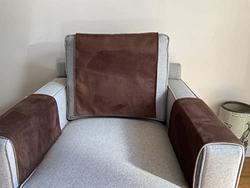 Armrest Covers Slipcovers Furniture Protectors Home Decor Sofas loveseats Theater Chairs Office Chairs recliners RV's Housewarming Gifts by: Bittlemen. Co. (Micro Fiber Brown armre - color: Micro Fiber Brown Armrest