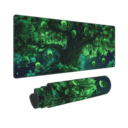 Skull Tree Mouse Pad Extended Large Gaming Mouse Pad XL Stitched Edges for Gamer Home Office 31.5 X 11.8 Inch - color: Skull Tree