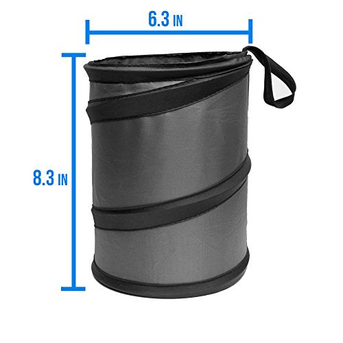 FH Group Automotive Waterproof Portable Collapsible Small Trash Can Garbage Container fits Most Cars,Polyethylene, SUVs, and Trucks Mint Universal fit - color: Mint, style: Small