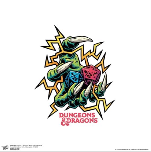 Trends International Gallery Pops Dungeons & Dragons - Black Light Critical Hit Wall Art, 12" x 12" Gallery Pops Wall Art, Stretched Canvas - color: Stretched Canvas