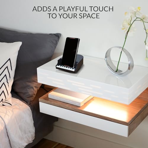 VELENTI Piano Phone Stand - Fancy Holder for Bed, Office - Large Cell Stand Holds 8 cm Wide Phones for Piano Players, Music Lovers - Sturdy Desk Phone Stand - style: Piano