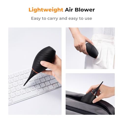 K&F CONCEPT Soft Tip Strong Air Blower with Long Nozzle | Dual-valve silicone blower. Highly elastic with a soft nozzle. Ergonomic design for a comfortable grip