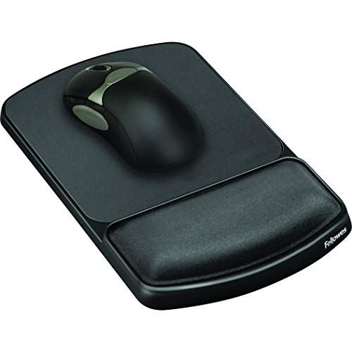 Fellowes Gel Mouse Pad Wrist Support - Graphite (91741) (Pack of 4) - size: 10.1L x 6.3W inches (Pack of 4)