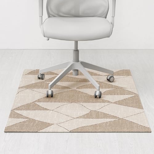 Anji Mountain Rug'd Office Chair Mat for Carpet & Hardwood Floor - Jacquard Woven, Anti-Slip Backing, Low Pile, Floor Protector Desk Chair Mat, Office Rugs for Rolling Chairs (Peaks - 40" x 54") - color: Peaks, size: 40" x 54"