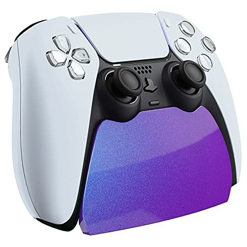 playvital Chameleon Purple Blue Controller Display Stand for ps5, Gamepad Accessories Desk Holder for ps5 Controller with Rubber Pads - color: Chameleon Purple Blue