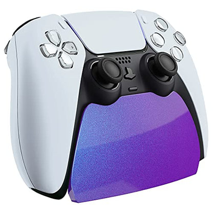 playvital Chameleon Purple Blue Controller Display Stand for ps5, Gamepad Accessories Desk Holder for ps5 Controller with Rubber Pads - color: Chameleon Purple Blue
