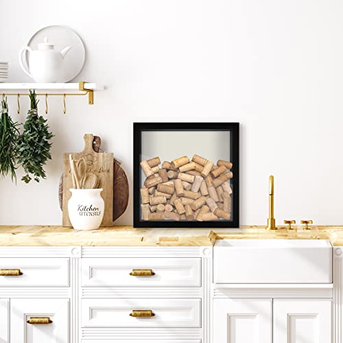 Americanflat 11x11 Shadow Box Frame with Shatter-Resistant Glass - Silhouette Collection - Large Shadow Box Display Case for Tabletop and Wall Display - Black with Soft Felt Back - color: Black, size: 11x11