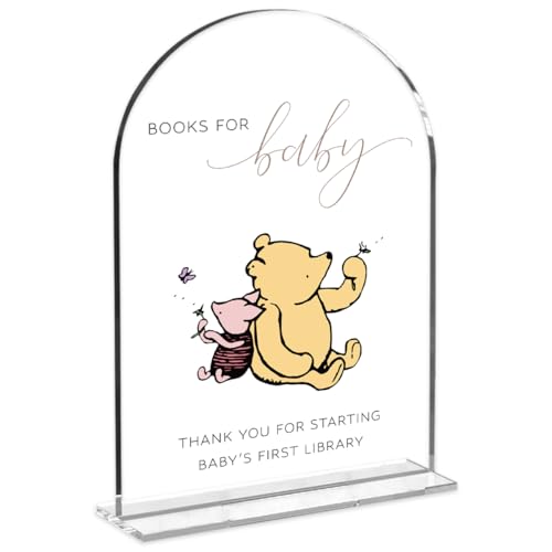 Cute Bear Baby Shower Sign Decor Arch Acrylic decorativesignage0497 | Cute Bear Centerpieces Baby Shower & Event Gift Stations Dessert Table Decor 5x7 Inch - color: BBaby