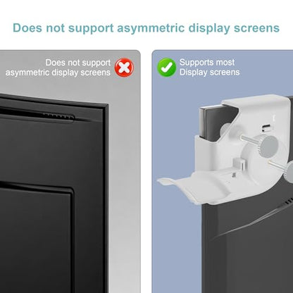 Headphone Holder for Screen, Plastic Headphone Stand, Headset Stand Suitable for AirPods Max, Sony, Bose, Beats and More (White) - color: White