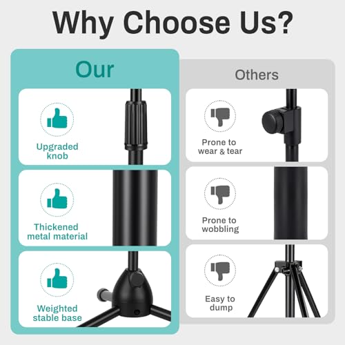 AODSK Deluxe Tripod Microphone Stand with Boom Arm & Twist Clutch Height Adjustment (Upgraded version) - style: Upgraded version