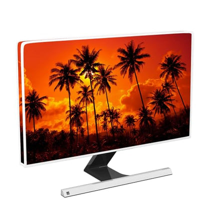 Screen Weatherproof TV Dust Cover 40, 41, 42，43 Inch Panel Case Waterproof Television Cover Sleeve Compatible with OLED LCD LED TV Anti-Static Dustproof LCD/LED/HD,Sunset Sunrise Hawwaii - color: red and black, size: 40-43 Inch for tv cover