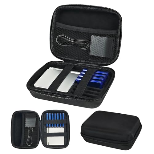 DPVPER Carrying Case for Gameboy Advance SP, Accessories for GBA SP, Hard Storage Portable Bag for GBA SP - Holder for Console, 7 Game Cartridges, Charger & Cables - size: Holds Charger