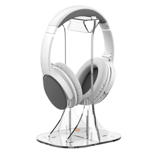 Acrylic Headphone Stand for Desk Non-Slip Universal Headphone Holder Gaming Headset Stand Headset Hanger for All Headphones Size - color: Headphone Holder for Desk
