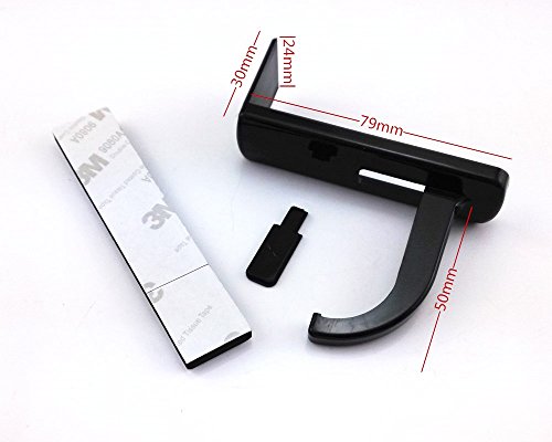yueton 4pcs Black and White Headphone Headset Hanger Monitor Stand Holder Headset Stick-on Hook