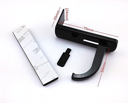 yueton 4pcs Black and White Headphone Headset Hanger Monitor Stand Holder Headset Stick-on Hook