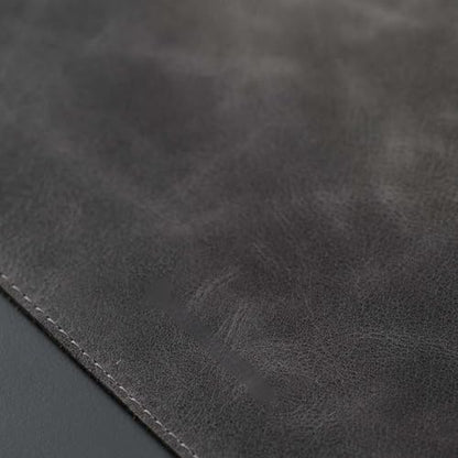 Jersey Genuine Calfskin Leather Desk Pad, Office Desk Mat with Non-Slip Bottom, Smooth Surface for Mouse & Keyboard, Desk Protector (36x19 inches) (Grey) - color: Grey