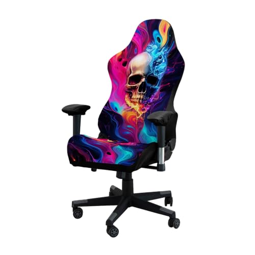 Gaming Chair Covers, 3D Printing Stretchable Soft Non-Slip Easy to Install Gamer Chair Cover with Armrest Cover(No Chair)(K) - color: K