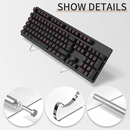 RUNJRX Keyboard Stands 1-Tier, Mechanical Keyboard Acrylic Display Stand, Transparent Acrylic Keyboard Stand, Holder Stand For Gaming Keyboards(1Pcs) - color: Transparent