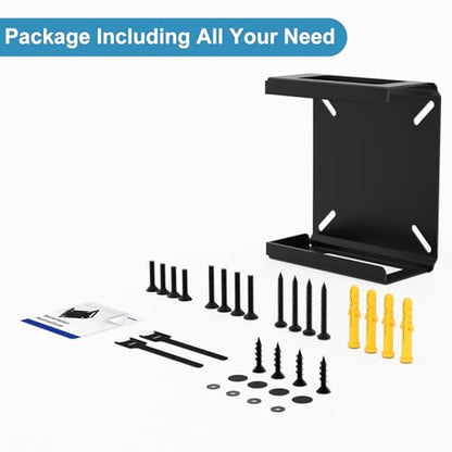 Metal Mini PC Mount for Beelink Vesa Mount, for SER5/SER5 Pro/SER5 MAX/S12 Pro/S13/SER6 Pro/SER3/SER4/EQ12/EQ13/Mini S/S12/SEi12/SEi12 Pro, Wall Mount and Under Desk, Easy to Install