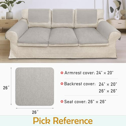 Couch Arm Covers, Waterproof Armrest Cover for Sofa, Loveseat, Armchair, Non-Slip Recliner Arm Cover, Sofa Arm Covers, Headrest Cover, Arm Chair Covers Set of 2 (Gray, 26"×26") - color: Grey, size: 26" x 26" - 2 pcs