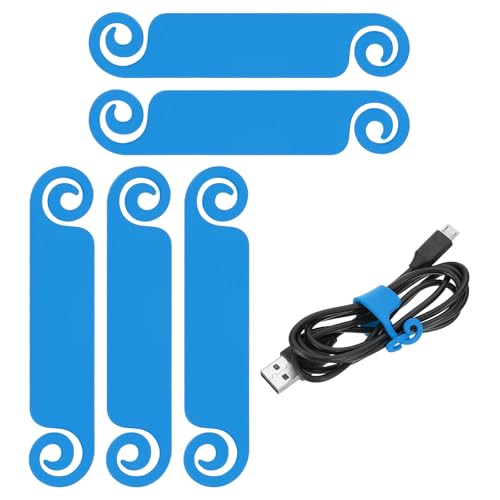 PATIKIL Cable Tags Flexible Cable Management Labels Cord Identification Tags, Wire Cord Markers for USB Computer Phone Charger Power - 20Pcs (Blue) - color: Blue