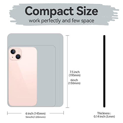 Small Mouse Pads, Set of 2, 5x6 & 5.7x7.5 Inch, Portable, Waterproof, Non-Slip Rubber Base, Fits Wireless Mouse, Laptop, Gray - color: Gray, size: 5.7x7.5 and 5x6 inches (set of 2)