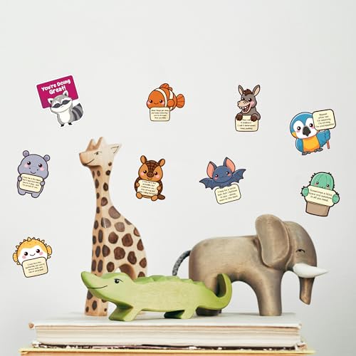 200PCS Emotional Support Animal Stickers by Puraesla– Affirmation Sticker Pack for Adults or Kids Cute Inspirational Buddies for Water Bottles, Laptops, Phones, Positive Quote Vinyl - size: L - 200PCS