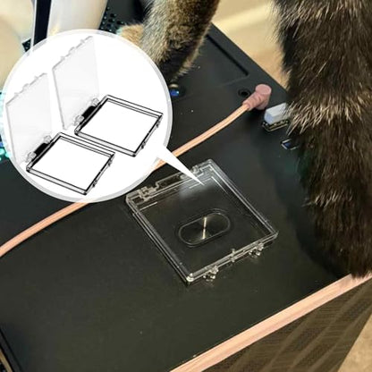 2 Pack PC Power Button Cover, Push Button Switch Cover Guard for Computer Desktop, Child Proof & Cat Proof Safety Protector – Dustproof Waterproof Collision Resistant Cap (Fits 50×50mm Square Hole)