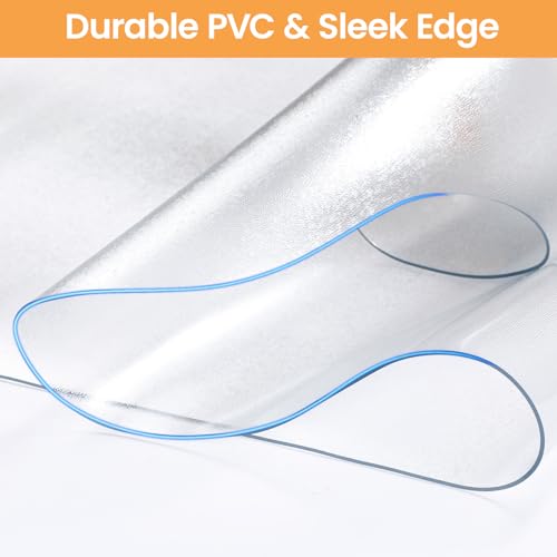 Yecaye Desk Chair Mat for Hardwood Floor, 48"×36" Office PVC Computer Chair Mat, Floor Protector for Rolling Chairs - size: 48" x 36"