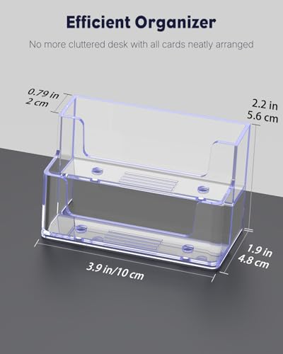 Uniclife 2 Pack Acrylic Business Card Holder for Desk 2 Slots Clear Business Card Display Stand for Men & Women Desktop Business Card Organizer Card Stand for Office Home Exhibition, 120 Card Capacity - color: 2 Slot, size: 2 Pack