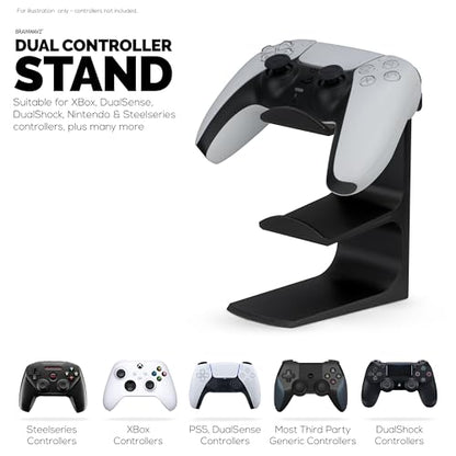 BRAINWAVZ The Sentinel - Dual Game Controller Stand for Desks, Universal Design for All Gamepads - Black