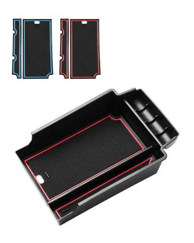 Autorder Center Console Organizer for 2019-2025 Chevy/Chevrolet Blazer Accessories Armrest Storage Box Secondary Insert Tray with 2 Color Mats - color: 2019-2026 Chevy Blazer
