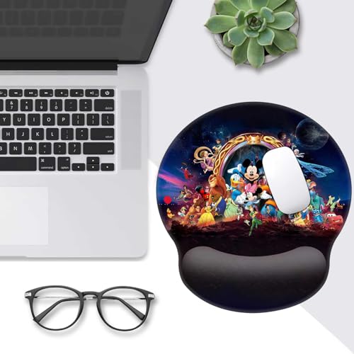 Black Ergonomic Mouse Pad with Wrist Support, Non-Slip Rubber Base, Anime Design, Pain Relief for Office & Home, Gaming Mouse Pads for Desk - color: D1