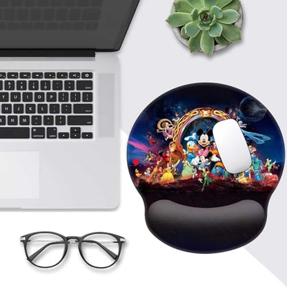 Black Ergonomic Mouse Pad with Wrist Support, Non-Slip Rubber Base, Anime Design, Pain Relief for Office & Home, Gaming Mouse Pads for Desk - color: D1
