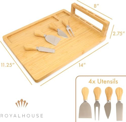 Personalized Cheese Board and Knife Set with Magnetic Holder, Serving Tray for Crackers, Meat, and Wine, Anniversary - style: Personalized Cheese Board Set with Magnet Hold