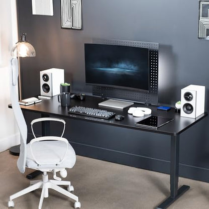 VIVO Articulating Single Monitor Pegboard Mount, Fits Screens up to 32 inches and Peg Boards up to 0.25 inches Thick with 1 inch Hole Spacing, Black, Mount-PB1 - size: up to 32" screens, style: Low Profile