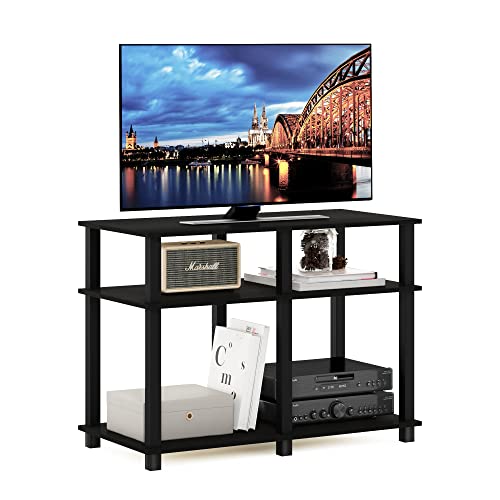 Furinno Romain Turn-N-Tube Stand for TV up to 40 Inch, 40-Inch, Espresso/Black - color: Espresso/Black, size: 40-Inch Plastic Poles