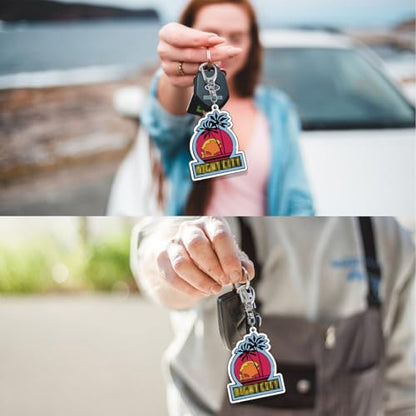 Pounchi City Game Stickers (100 Pcs with Keychain Pendant) | Video Game PVC Sticker, Gifts for Laptop Water Bottle Skateboard Party Supplies Decorations Teens Kids
